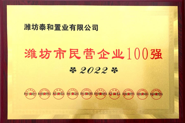 濰坊市民營企業(yè)100強(qiáng)